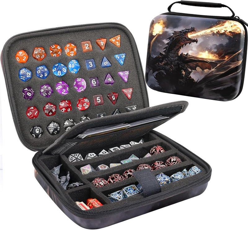sabermaster Dice Storage Case Dice Bag Dice throne dnd dice tray dice holder dnd dice storage dice case Multifunctional storage Organizer Role Playing Game for Rpg Table Game (C) - Image 1